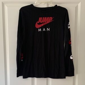Nike Air Jordan Jumpman Black Shirt with Red and White Accents